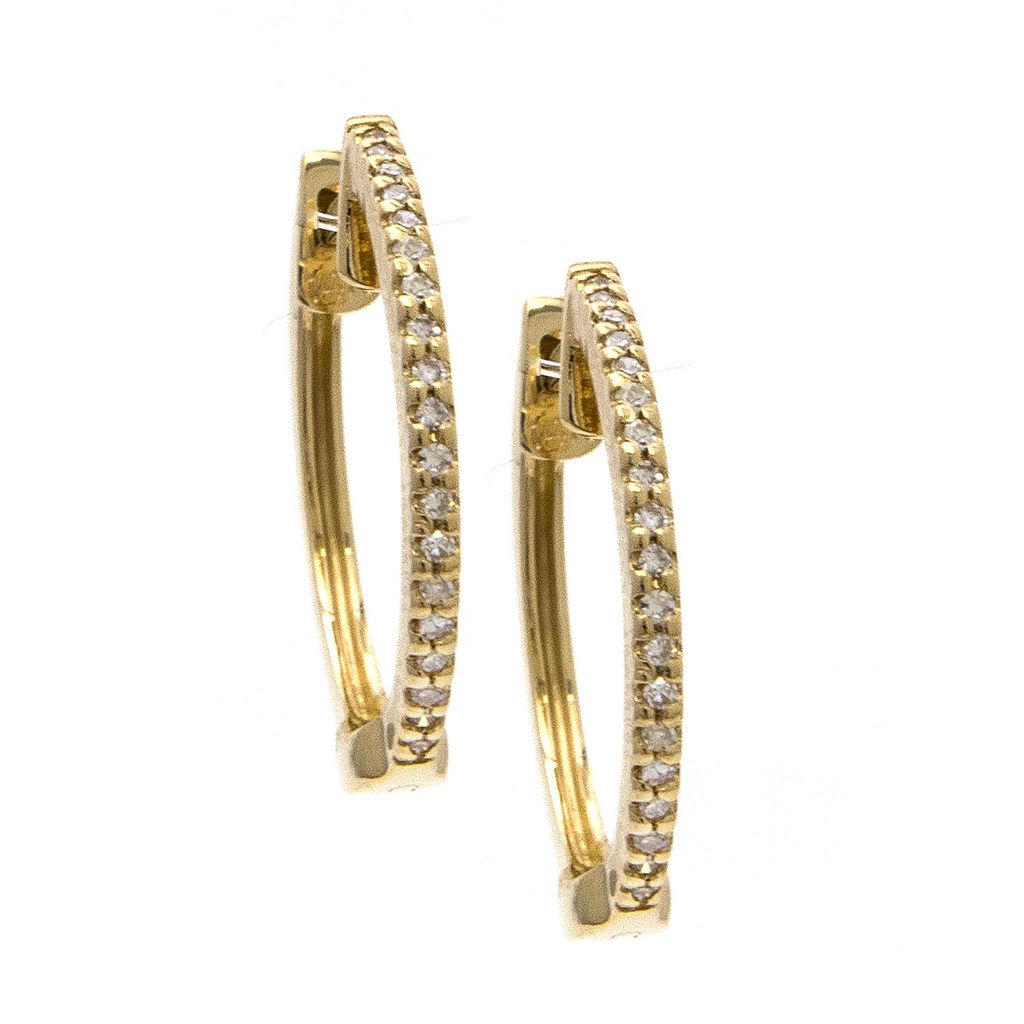 Diamond Earrings in Yellow Gold 14K