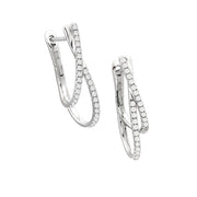 Diamond Earrings in White Gold 14k