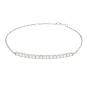 Diamond Bar Bracelet in White Gold 14K
