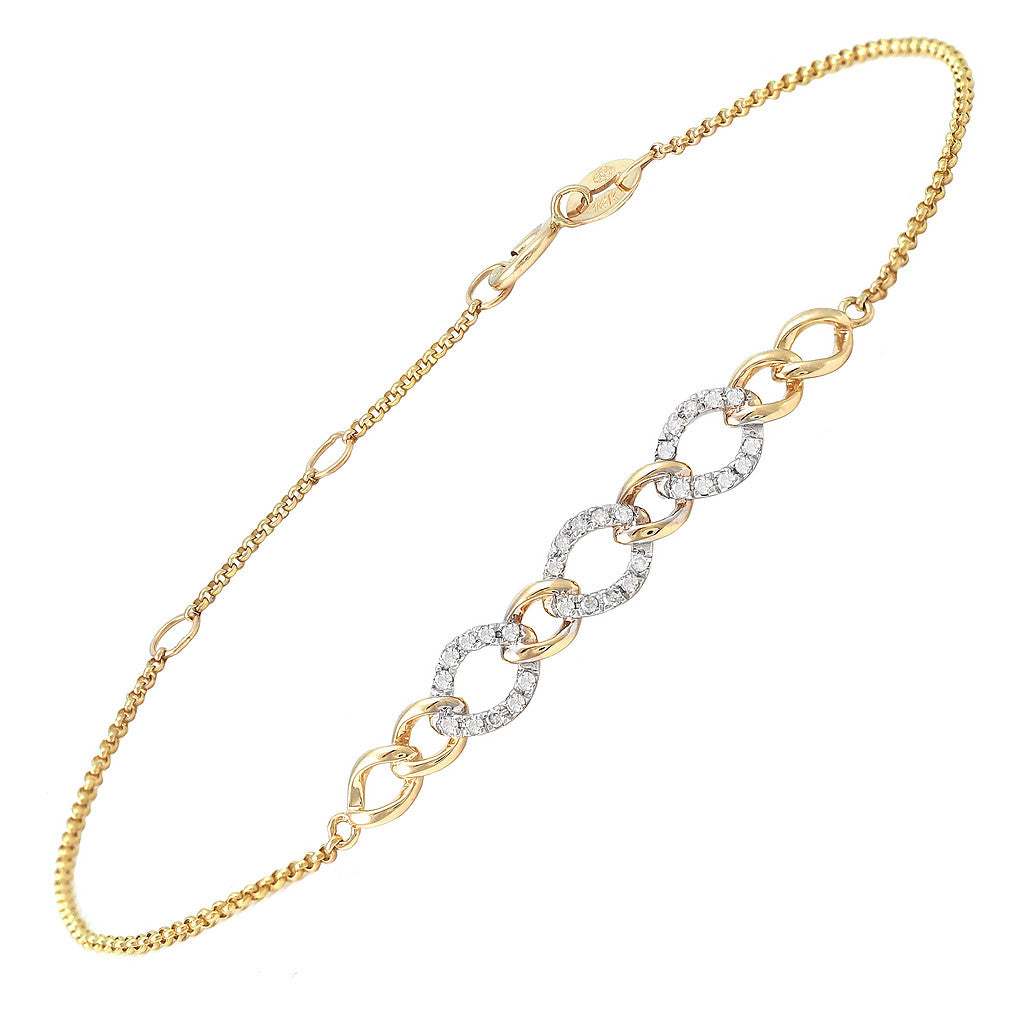 Diamond Bracelet in Yellow Gold 14K