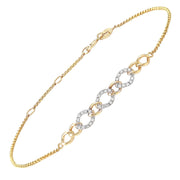 Diamond Bracelet in Yellow Gold 14K