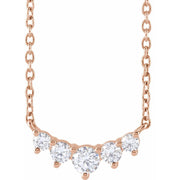 Graduated Lab-Grown Diamond Necklace in 14K Gold (1/3 CTW)