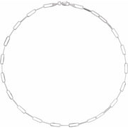 14K Gold Paperclip Chain Necklace – 3.85 mm (16” or 18”)