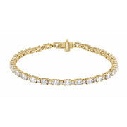 Alternating Oval & Round Cut Tennis Bracelet - Lab-Grown Diamond in 14K White or Yellow Gold 5 1/2 CTW