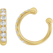 Ear Cuff Natural Diamonds 1/6 CTW 14K Gold
