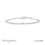 Station Tennis Bracelet - Lab-Grown Diamond in 14K White or Yellow Gold (1 3/4 CTW)