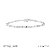 Lab-Grown Diamond Tennis Bracelet in 14K White or Yellow Gold (1 3/4 CTW)